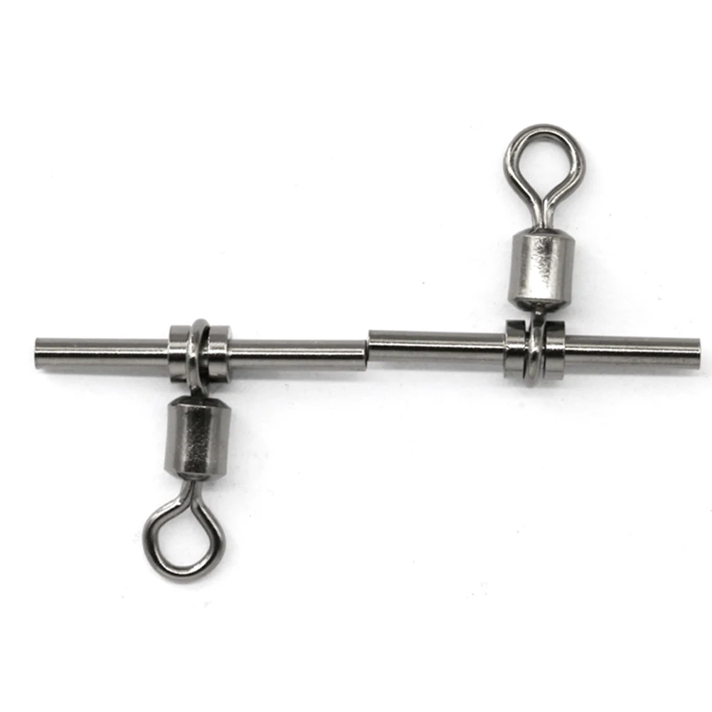 

10pcs Crimp Tool Fishing Swivel Accessories Tube Hook Solid Ring Outdoor Sports Snap Tackle Cross Line Crane Connector Part