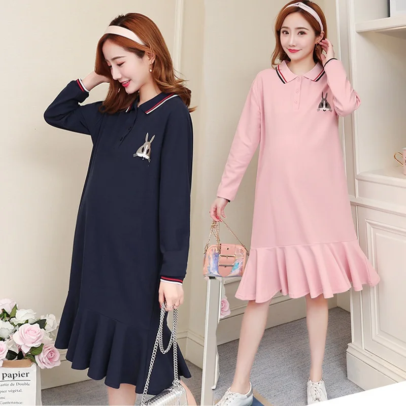 

2018 Summer New fashion Embroidery Maternity Dresses Casual Maternity Clothing Clothes For Pregnant Women Maternity clothes