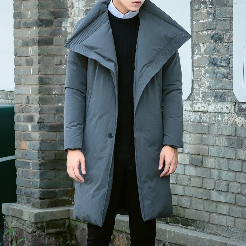 Thin long down jacket male code plus fertilizer plus fat youth and the wind winter coat jacket slim