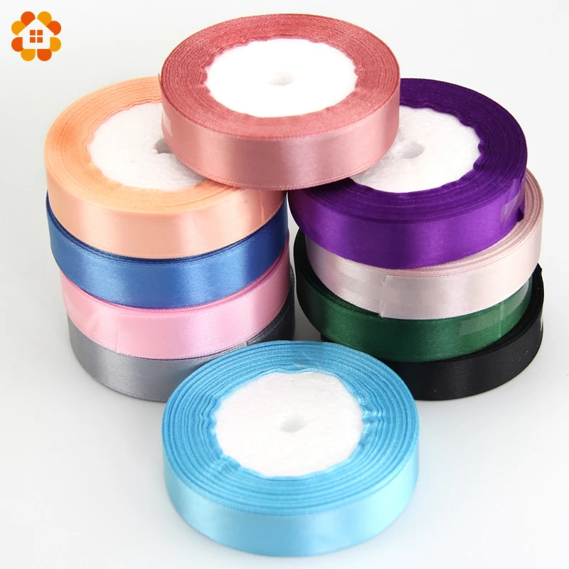 18Colors Pretty Silk Satin Ribbon 15MM 22M Wedding Party Decoration Invitation Card Gift Wrapping Scrapbooking Supplies Riband