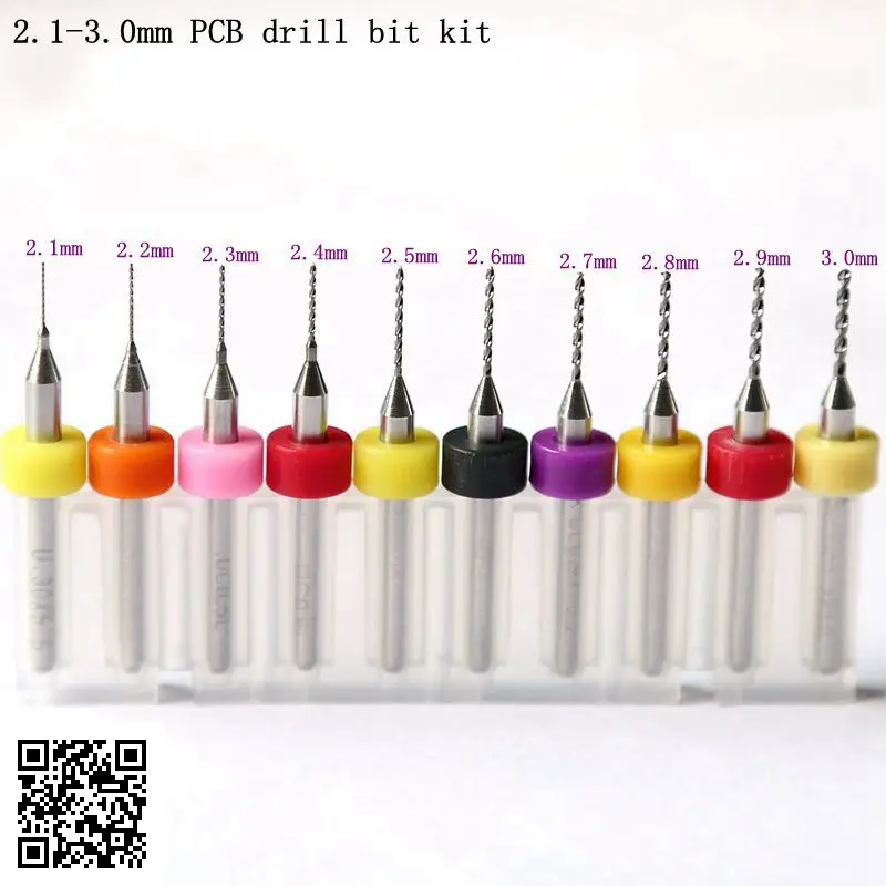 2.1-3.0mmPCB drill bit kit
