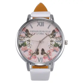 

Lvpai Luxury Leather Women Dress Watches Wristwatch Fashion Flower Butterfly Ladies Bracelet Female Round Clock Quartz Watch,