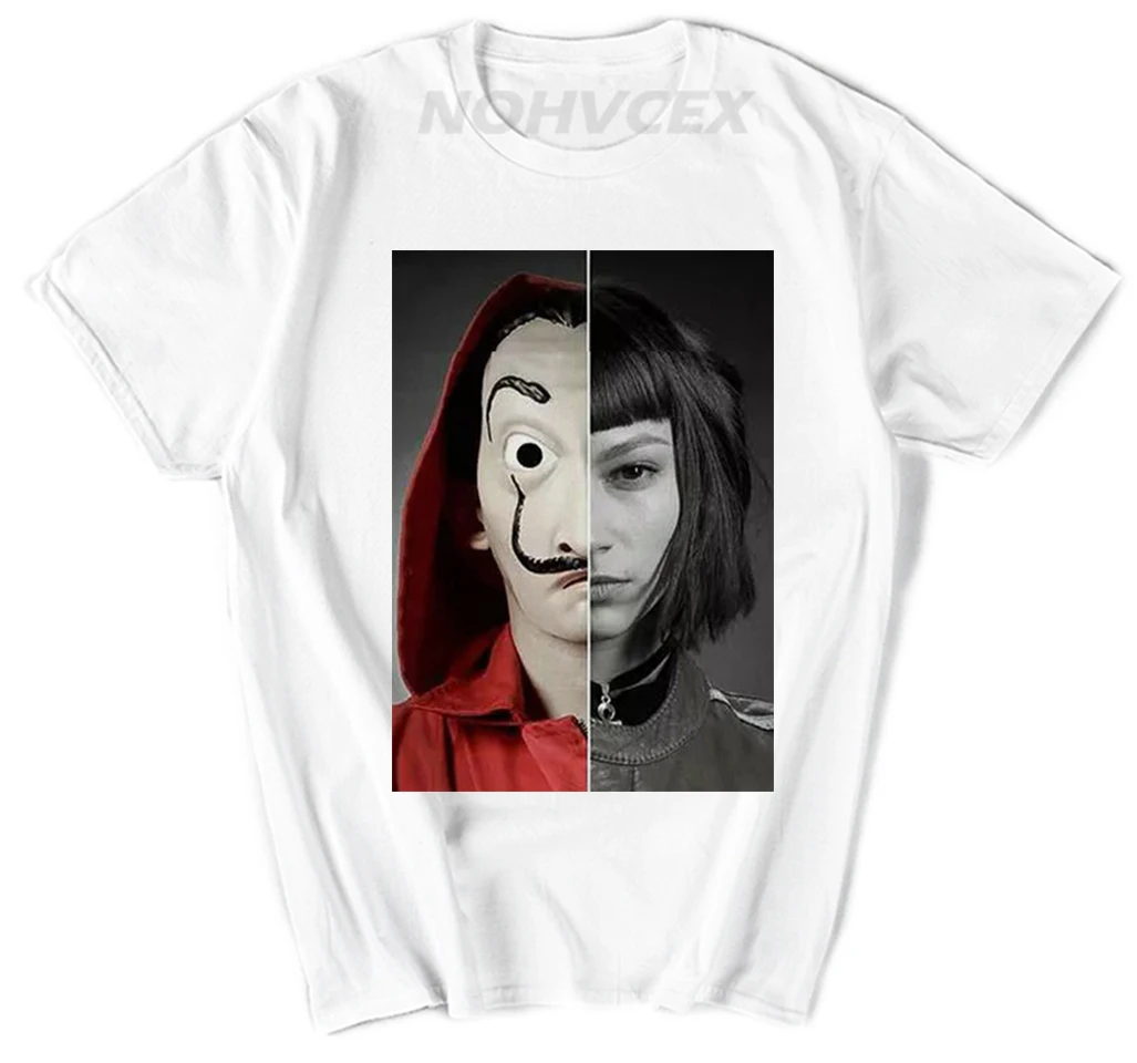 

La Casa De Papel T Shirt Money Heist Tees TV Series Men Short Sleeve House of Paper T-Shirt