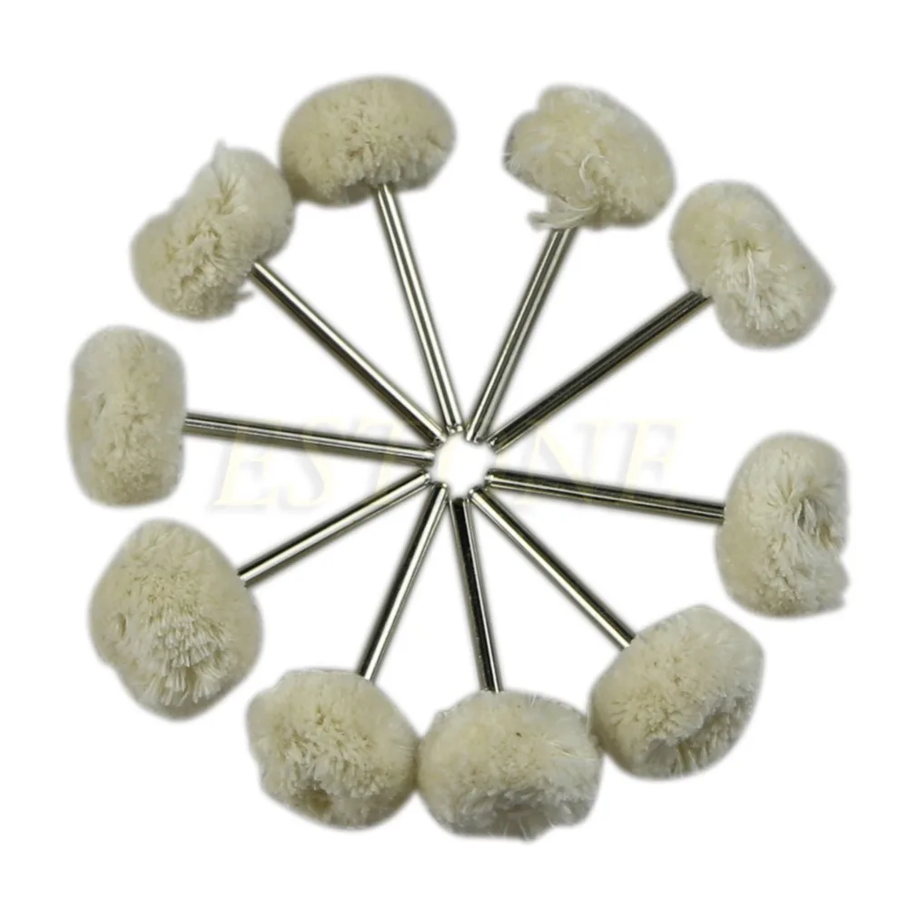 10X Fine Wool Polishing Buffing Wheels Dremel Accessories for Rotary