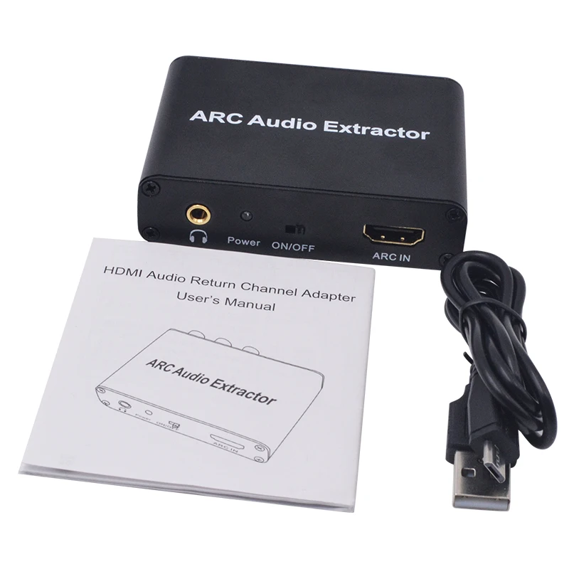 Elistooop алюминиевый ARC аудио адаптер HDMI экстрактор цифро аналоговый