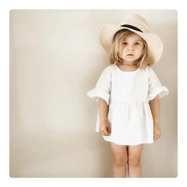 Г. летняя детская одежда для маленьких девочек мини-платье с оборками и короткими рукавами однотонные платья-пачки Повседневный халат От 0 до 5 лет