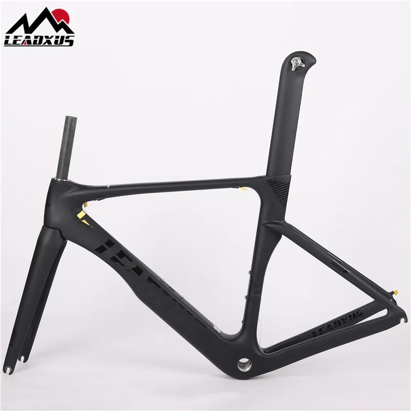Cheap LEADXUS Two Version Carbon Frame Aero Carbon Road Frame Aero Bike Carbon Fiber Frame BSA or BB30 Bottom Bracket 5