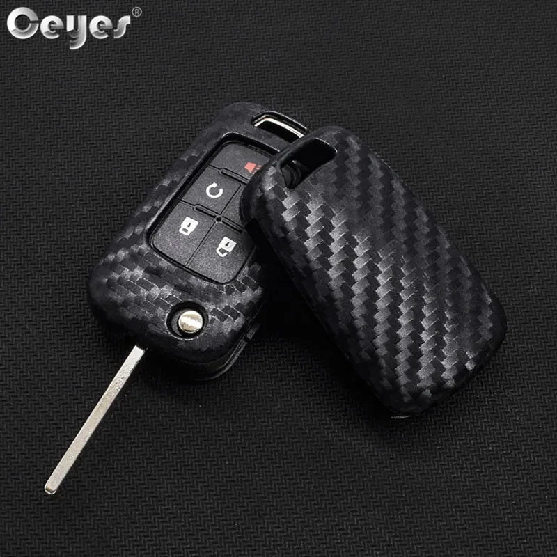 

Ceyes Car-Styling Auto Key Carbon Fiber Protect Cover Case For Chevrolet Cruze Vauxhall For Buick Insignia Key Shell Accessories