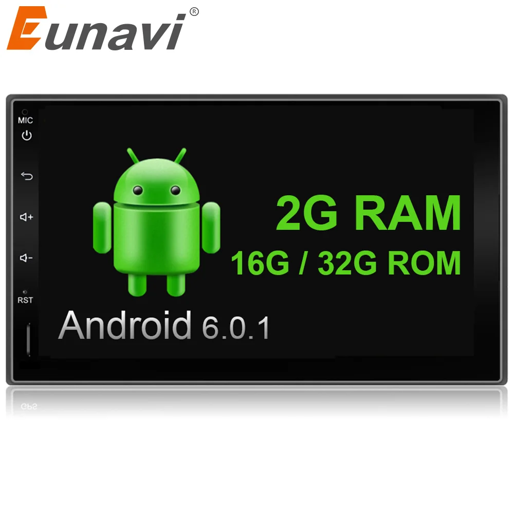 Eunavi 7 2din 1024 600 Android 6 0 7 1 font b Car b font Tap