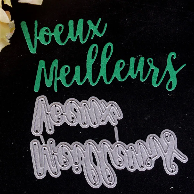 

New French text word Metal cutting dies cut die mold 2019 Scrapbook paper craft knife mould blade punch stencils dies