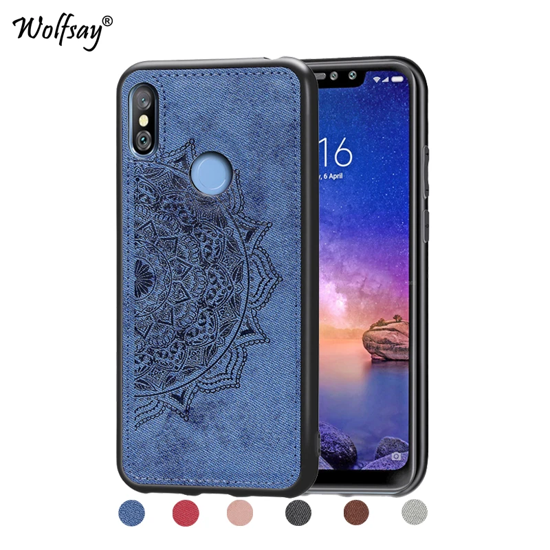 Мягкий ТПУ силиконовый чехол для Xiaomi Redmi 6 Pro с тканевой текстурой жесткий