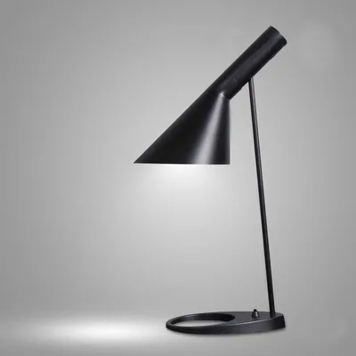 

AJ Table Lamp for bedroom living room PostModern Designer black iron lampshade desk lamp for office Replica Louis Poulsen