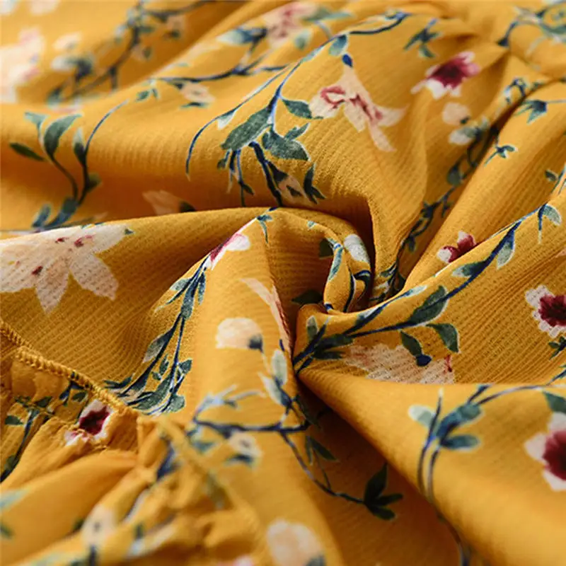 New dress cotton Toddler Baby Kids Girls Fly Sleeve Ruched Floral Flowers Print Dresses Clothes dress girl summer 2019 B26$ (8)