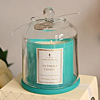 

Creative Scented Birthday Weddings Candles Love Flameless Candles Glass Holder Cake Aromatherapy Wedding Centerpieces Decoration