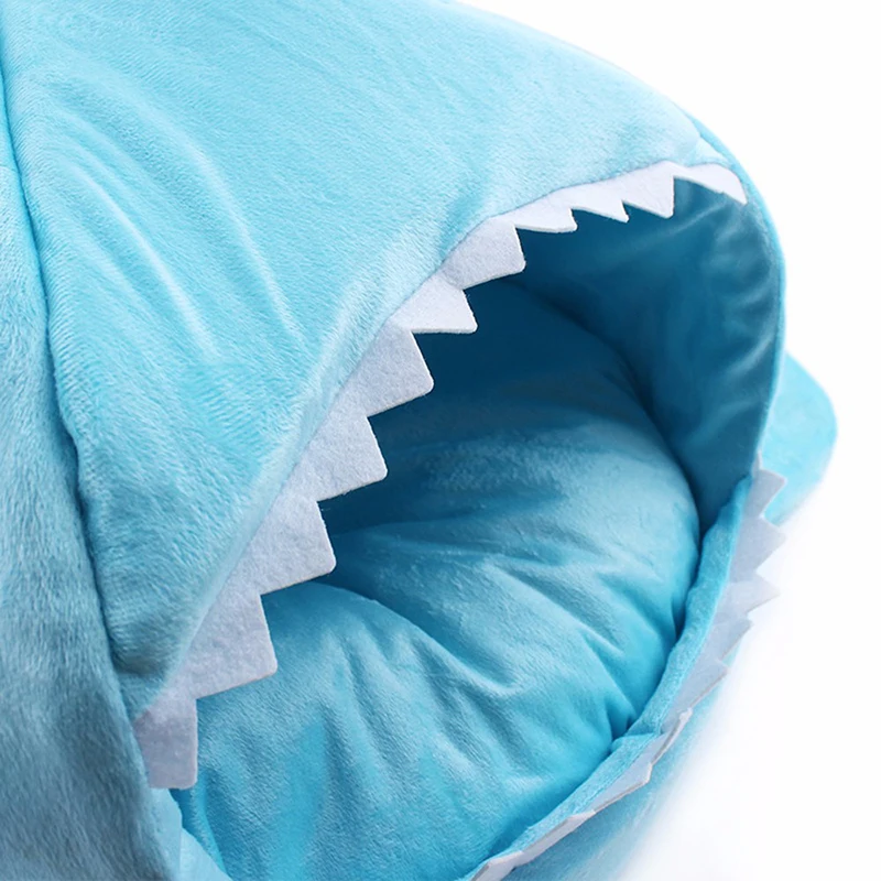 prativerdi Soft Dog House For Large Dog Warm Shark Dog House Tent High Quality Cotton Small Dog Cat Bed Puppy mat Pet hondenmand7