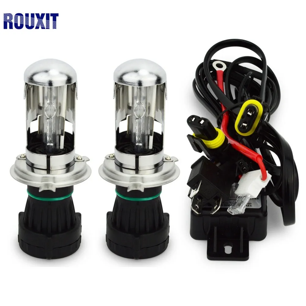 

bi xenon H4 bi-xenon bulb 55w H4-3 HID BIXENON REPLACEMENT Headlight Hi/Lo Bulbs 4300K 6000K 8000K with Relay Harnes