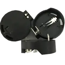 Держатель батареи CR2032/корпус батареи Чехол для электроники 3 V через отверстие 2 булавки Ni покрытие, 1500 шт/партия