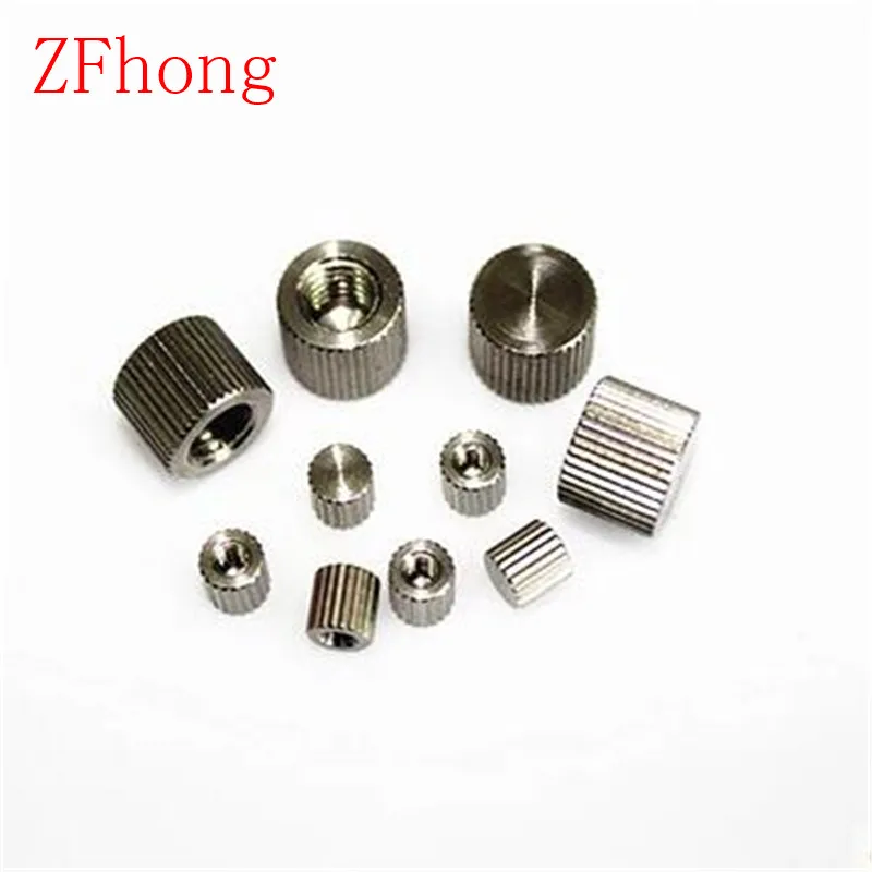 

20PCS M2 M2.5 M3 M4 M5 M6 Stainless Steel Knurled round blind end hand thumb Nut