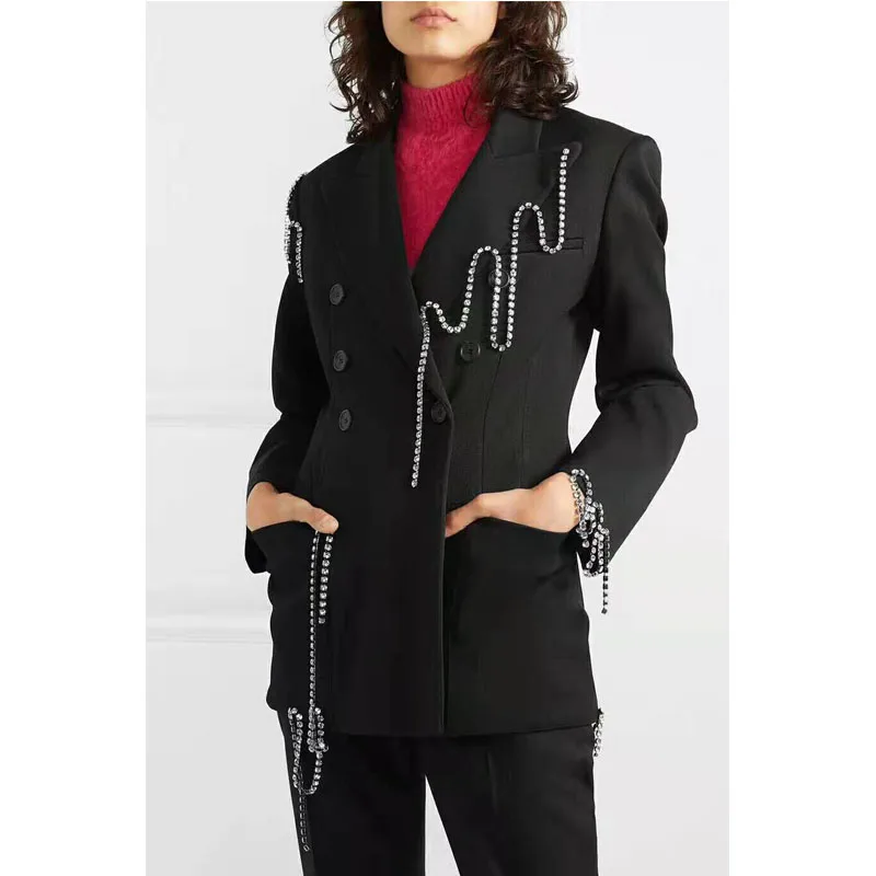 2019 Autumn And Winter New Fashion Wool Casual Suit Clothing Female Temperament Wild Decorative Suit