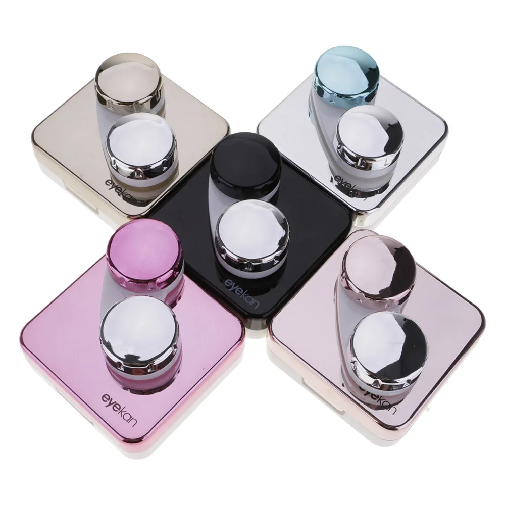 10 PCS Plastic Contact Lens Travel Kit Mirror Reflective Contact Lens