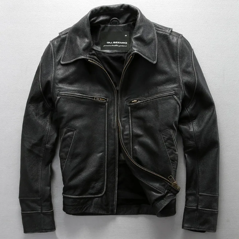 Factory cow skin first layer of cowhide Men finishing retro real