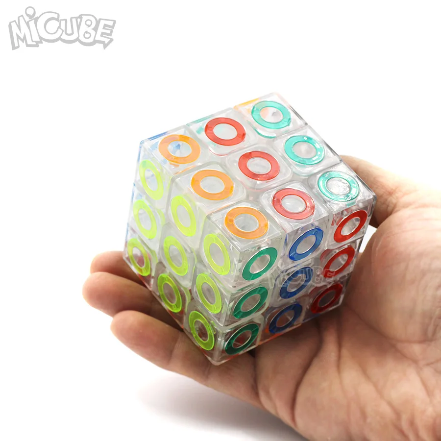 

Micube MofangJiaoshi Crystal 3x3 Cube Magic Cube Ice Transparent Speed Puzzle 56mm Toys For Children cubo For Kid Beginner 3x3x3