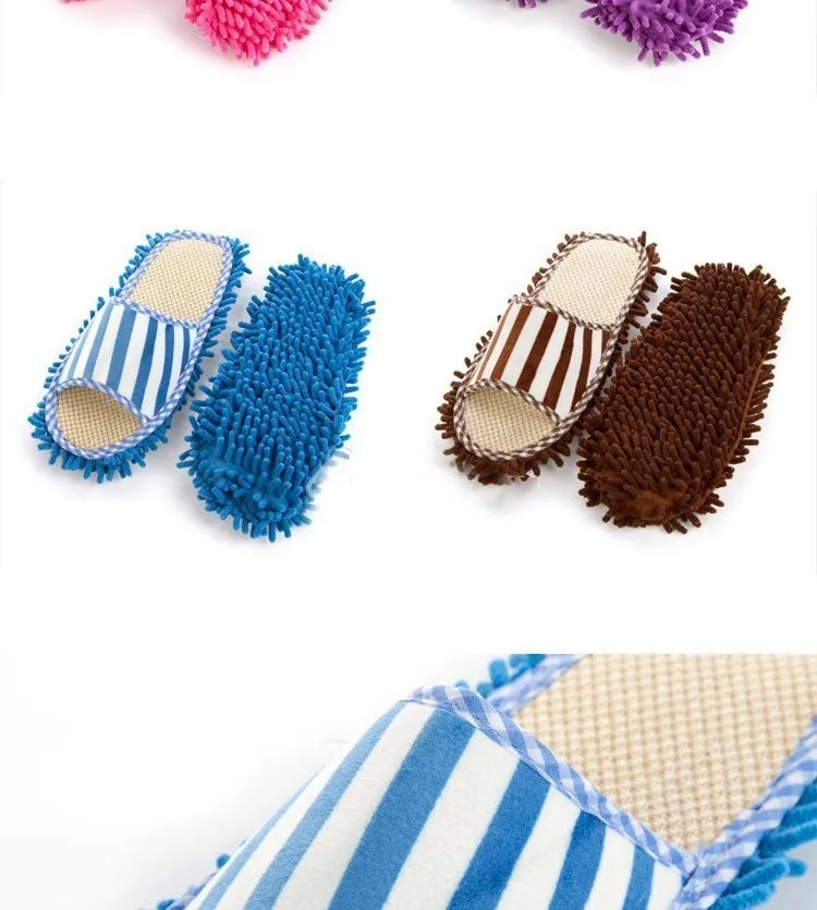 Multifunction Microfiber Dust Mop Slippers Novelty Bedroom Slippers Home Cleaning Shoes