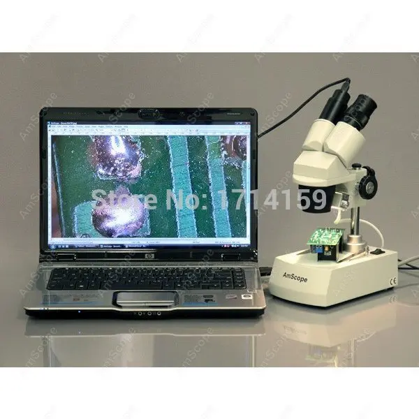 Монета/штамп-Поставка AmScope бинокулярный стерео микроскоп с верхней и нижней