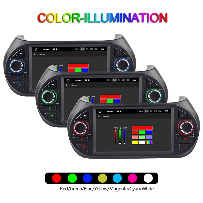 Sale 2 Din Android 8.1 8.0 Car Radio Car Multimedia player GPS DVD For FIAT Fiorino Qubo Citroen Nemo Peugeot Bipper autoradio wifi 36