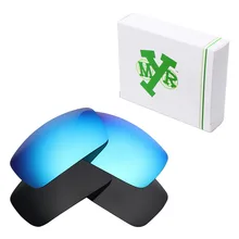 2 пары mryok ПОЛЯРИЗОВАННЫЕ замены Оптические стёкла для Oakley столовой 2006 Солнцезащитные очки для женщин Стелс черный и голубой лед