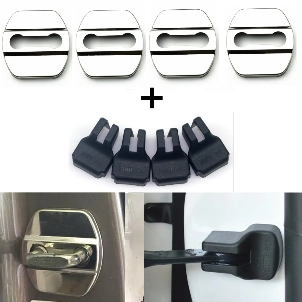 

8pcs Car Door Lock Cover Case For Nissan Versa Sunny Sylphy Livina Qashqai Teana March Tiida X-trail Murano Car Styling