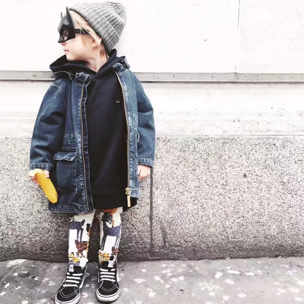 

Autumn Winter Kids Denim Coats Boys Girls Outerwear Baby Jeans Jackets Children's Clothing O