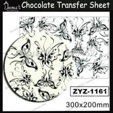 50 шт. 30x20 см Пасхальная бабочка переводной лист для шоколада, DIY шоколадная форма печатный лист, шоколадное украшение, сахар штамп бумага