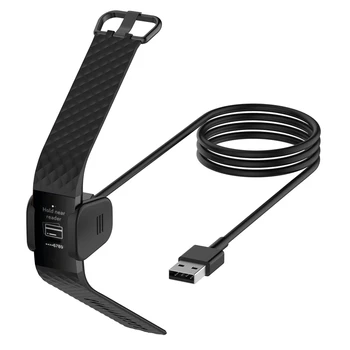 

Portable USB Charger for Fitbit Charge 3 Fitness Activity Tracker Smartwatch Charging Cable Cord Clip Charger 55cm / 100cm Cable