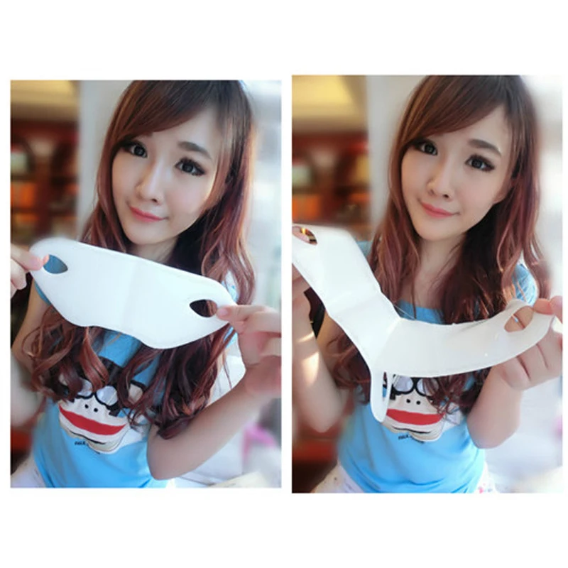 Beli 1 Pcs Gel Masker untuk Wajah Lifting V Wajah Pembentuk Masker Tipis Double Chin Anti Kerut V Line Lift kecantikan Alat untuk Wanita Masker