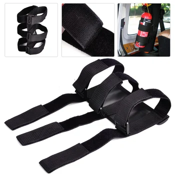 

beler New 1Pc Black Nylon Fire Extinguisher Holder Roll Bar Fix Safety Strap Fit for Jeep Wrangler 1987-2015 TJ 1997 1998-2006