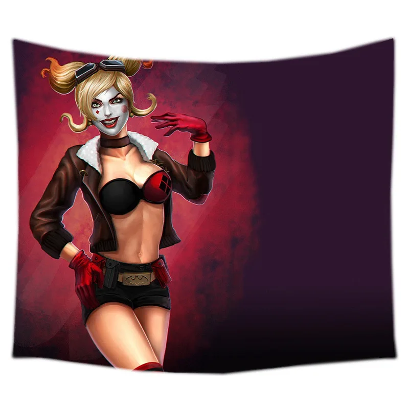 Гобелен Harley Quinn на заказ скатерть пляжное одеяло домашний декоративный настенный