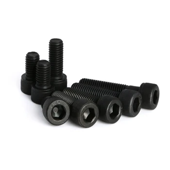 

10Pcs M1.5 Carbon Steel Allen Screw Socket Cap Head Hexagon Screws Hex Bolts BLACK 3mm-14mm Length
