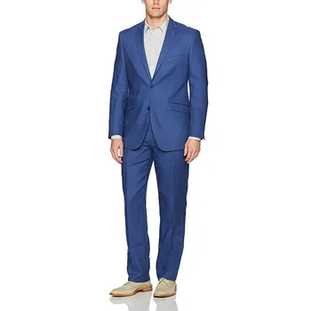 

Custom Made Blue Wedding Suits Men Suits Two Button 2-piece Slim Fit Men Blazer Groom Tuxedos Groomsman Suits(Jacket+Pants) H509