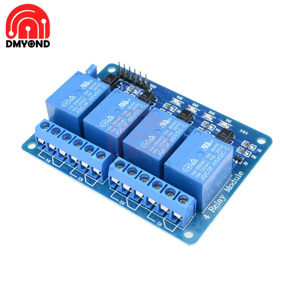 4 канальный Релейный модуль постоянного тока 5 В плата управления реле для Arduino с