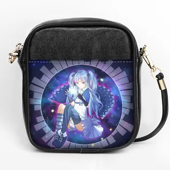 

Custom Hatsune Miku fashion Sling Bag Women Sling Shoulder Bags Leather Mini Girls Tote Party Bag DIY Sling Bag