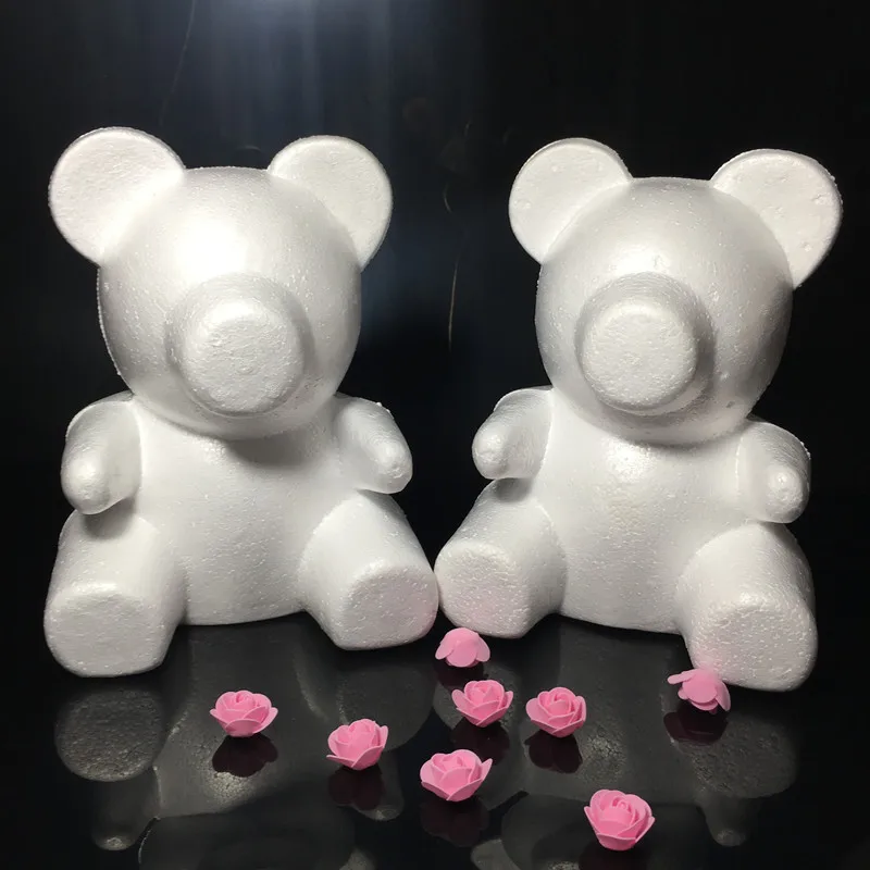 Подарки 160 мм моделирование пенополистирол пенопласт пена фигурка медведя ко Дню Святого Валентина Белый авторские шары для DIY ПАСХАЛЬНОЕ праздничное украшение