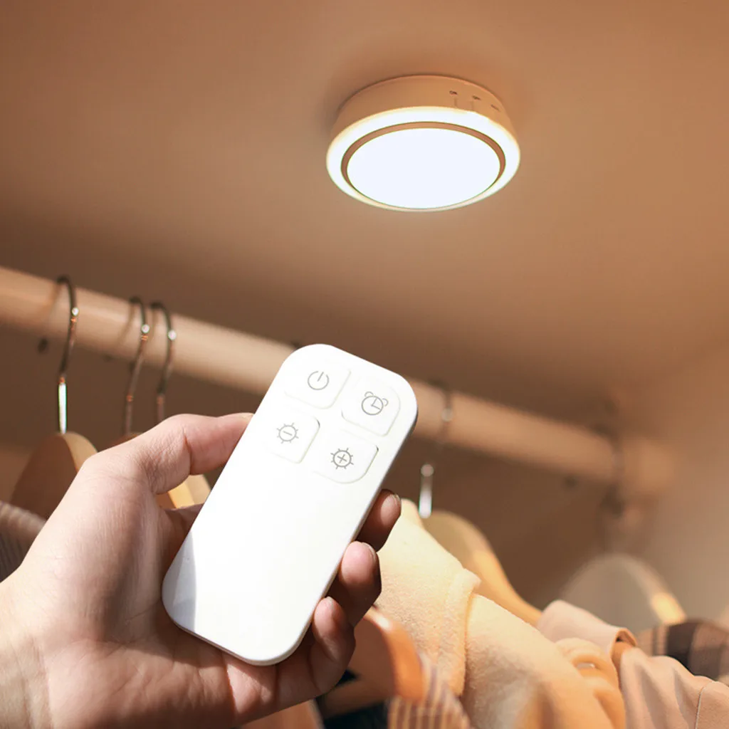 

Night Light Wireless 5 LED Night Light Bedroom Hallway Cabinet Lamp Recharge Remote Control Home Decoration Lights #30