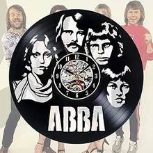 LED with 7colors Abba Art Vinyl Wall Clock Gift Room Modern Home Record Vintage Decoration Hanging Wall Clock