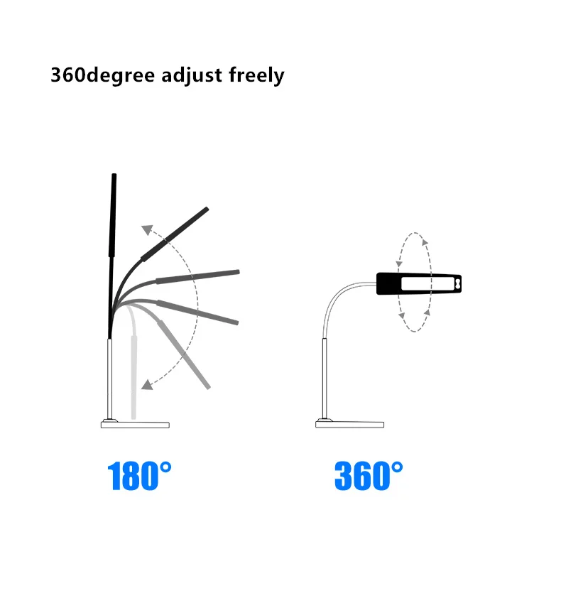 Светодиодная настольная лампа, настольный светильник, светодиодные настольные лампы, гибкая лампа, офисный Настольный светильник, настольная светодиодная лампа, 3 цвета