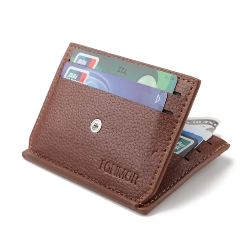 Business Men Credit Card Bag Zipper & Hasp Multifunction Coin Purse PU Leather Wallet ID Holders coin purse card wallet coin wallet change bag card holders