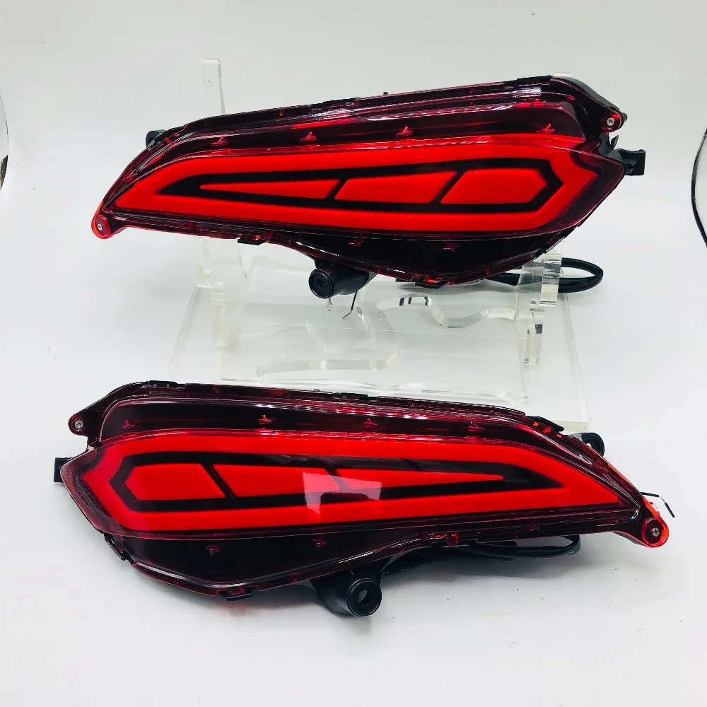 

one Set DRL For Toyota Yaris 2017 2018 LED Daytime Running Light daylight Rear Bumper Light Brake Lights Tail light waterproof