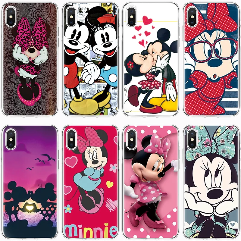 Mickey Mouse Phone Case For iPhone X XR 8 7 Plus Cover For iPhone 4 4S 5 5S SE 5C 6S 6 Plus Soft Fundas For iPhone XS Max Coque