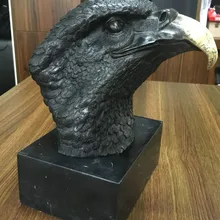 Прочное литье китайская фабрика Бронзовая статуя фэншуй счастливая Статуэтка «Голова Орла» Фортуна ястреб скульптура латунь бизнес подарки