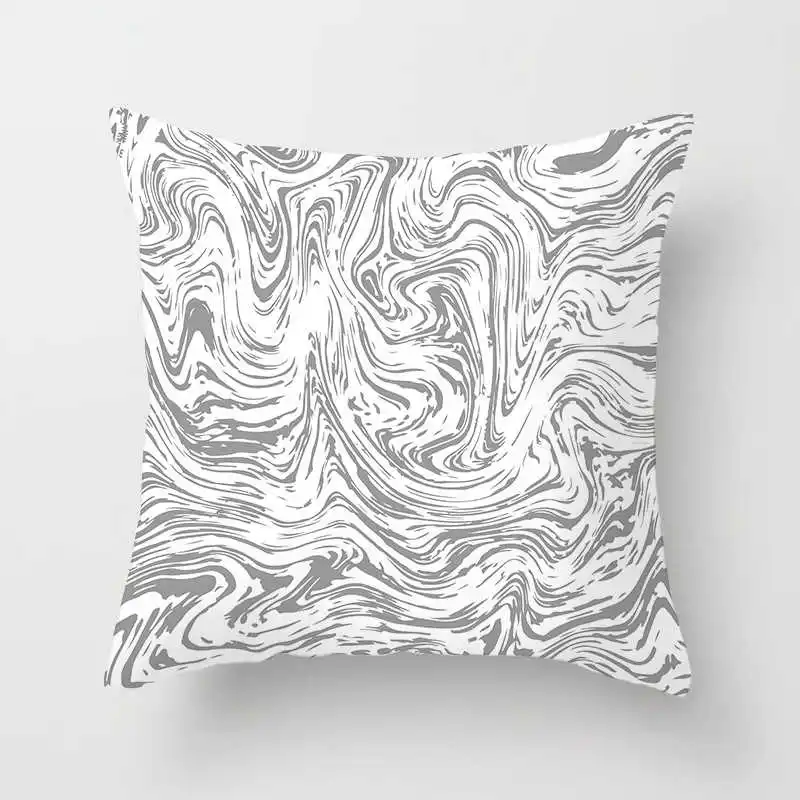 Nordic black and white geometric plaid stripes cushion cover (25)